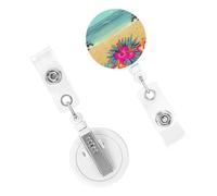 Porta badge retrattile resistente con clip carino infermiera bobina badge clip decorativo Hello Hawaii porta carte d'identità per lavoratori dottori infermieri