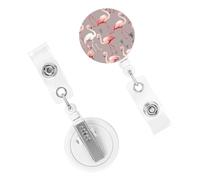 Porta badge retrattile resistente con clip carino infermiera bobina badge clip decorativo rosa fenicottero modello porta carte d'identità per lavoratori dottori infermieri