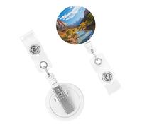 Porta badge retrattile resistente con clip carino infermiera bobina badge clip decorativo Zion Parco nazionale porta carte d'identità per impiegato dottore infermiera