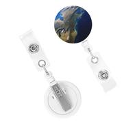 Porta badge retrattile resistente con clip carino infermiera bobina nome badge decorativo clip vista da Space America porta carte d'identità per lavoratori dottori infermieri