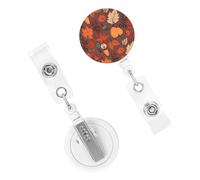 Porta badge retrattile resistente con clip carino infermiera bobina nome clip badge decorativo autunno porta carte d'identità per lavoratori dottori infermieri