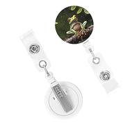 Porta badge retrattile resistente con clip carino infermiera bobina nome decorativo badge clip albero della pace rana porta carte d'identità per impiegato dottore infermiera