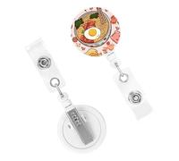 Porta badge retrattile resistente con clip carino infermiera bobina nome decorativo badge clip delizioso dolce ramen porta carte d'identità per impiegato dottore infermiera