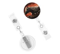 Porta badge retrattile resistente con clip carino infermiera bobina nome decorativo badge clip romantico Mustang porta carte d'identità per impiegato dottore infermiera