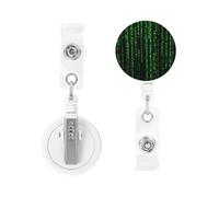 Porta badge retrattile resistente moschettone con clip verde matrice ID porta badge porta carte d'identità porta badge portachiavi bobina badge per infermiere, dottori, impiegati