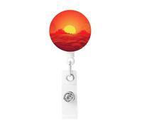 Porta badge retrattile rosso alba resistente porta badge per nome ID badge clip per ufficio, medico, infermiere, bobina con clip per cintura portachiavi