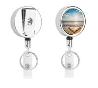 Porta badge romantico a forma di cuore con bobina retrattile, clip per badge in acciaio inossidabile, resistente porta badge per lavoro, infermieri, insegnanti e sicurezza