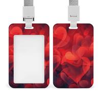 Porta badge romantico con cordino, impermeabile, porta carte d'identità, per lavoro, ufficio, insegnante, infermiera
