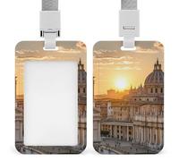 Porta badge romantico europeo scorrevole porta badge verticale protezione badge per cordino impermeabile porta targhetta nome custodia per dottore, insegnante, infermiera