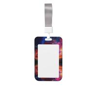 Porta badge scorrevole con albero della vita arcobaleno, in plastica dura, per infermieri e ufficio
