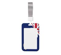 Porta badge scorrevole con bandiera delle Isole Vergini britanniche, in plastica dura, per biglietti di lavoro, targhette per il nome, per infermieri e ufficio