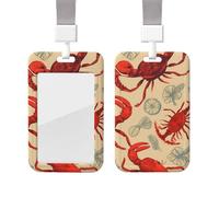 Porta badge scorrevole con cordino in plastica per carte di credito con finestra trasparente per carte di credito e badge per infermiere, medici, forniture per ufficio