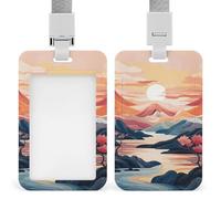 Porta badge scorrevole con cordino porta badge calmo porta badge protettivo con finestra trasparente ID Tag Holder per lavoro, ufficio, dottore, infermiere