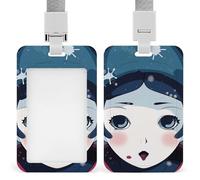 Porta badge scorrevole con cordino, porta badge con faccia unica, con finestra trasparente per nome, per lavoro, ufficio, dottore, infermiere