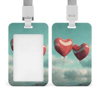 Porta badge scorrevole con cordino, porta carte d'identità, palloncino su acqua, porta badge con finestra trasparente per nome, per lavoro, ufficio, dottore, infermiere