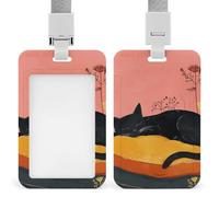 Porta badge scorrevole con cordino porta carte d'identità, per dormire sul cuscino, porta badge con finestra trasparente per nome, per lavoro, ufficio, dottore, infermiere