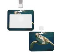 Porta badge scorrevole con cordino porta carte d'identità verticale in plastica subacquea Tutrle custodia protettiva con finestra trasparente per carte d'identità per infermiere, ufficiali e