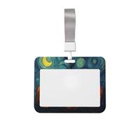 Porta badge scorrevole con tre zucche con facce intagliate, in plastica dura, per biglietti da lavoro, per infermieri e ufficio