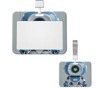 Porta badge scorrevole in plastica orizzontale per badge robot linea ufficio porta badge porta carte di credito per carta d'identità di lavoro per patenti di guida infermiere pass