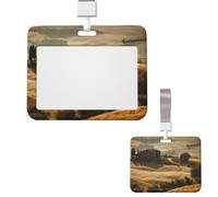 Porta badge scorrevole in plastica orizzontale per ufficio vista del paesaggio tipico toscano_78819166 porta badge custodia protettiva per carta d'identità lavoro carta d'identità per patenti di guida