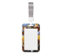 Porta badge scorrevole in plastica rigida a forma di cane Cowboy Corgi, per infermieri e ufficio