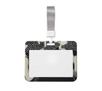 Porta badge scorrevole in plastica rigida con bicchieri di vino rosso, stile vintage, per infermieri e ufficio