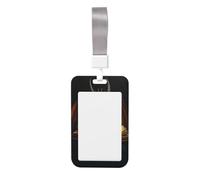 Porta badge scorrevole in plastica rigida con drago maestoso che legge il nome, per infermieri e ufficio