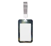 Porta badge scorrevole in plastica rigida con fantasma nella vecchia casa stregata, per infermieri e ufficio