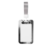 Porta badge scorrevole in plastica rigida con motivo mucca delle Highland, per letture e giornali, per infermieri e ufficio