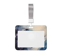 Porta badge scorrevole in plastica rigida con motivo onde oceaniche che si infrangono sulle chiavi del pianoforte, per infermieri e ufficio