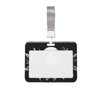 Porta badge scorrevole in plastica rigida con rose e teschio, stile gotico, per infermieri e ufficio