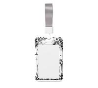 Porta badge scorrevole in plastica rigida con scheletro che pensa al lavoro, per infermieri e ufficio