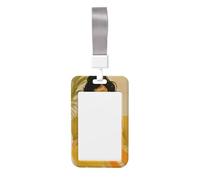 Porta badge scorrevole in plastica rigida con scritta "Woman Sleep On Sofa - Targhetta per nome", per infermieri e ufficio