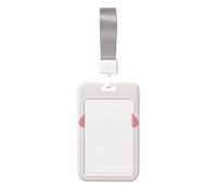 Porta badge scorrevole in plastica rigida, con simbolo dell'amore, WiFi, minimalista, per infermieri e ufficio