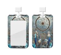 Porta badge scorrevole in plastica verticale per ufficio, acchiappasogni nativi americani, porta badge per carta d'identità di lavoro, per patenti di guida e infermiere