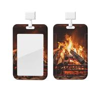 Porta badge scorrevole in plastica verticale per ufficio che brucia legna da ardere, porta badge per camino, porta carte di credito per documenti d'identità di lavoro, patenti di guida e infermiere