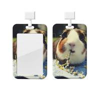 Porta badge scorrevole in plastica verticale porta badge porcellini d'India porta carte d'identità porta carte d'identità con finestra trasparente ID carta di credito per ufficio lavoro infermiere