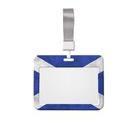 Porta badge scozzese con stampa retrò con cordino, clip per proteggere i documenti d'identità, per infermiere, dottori, insegnanti
