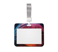 Porta badge sportivo con cordino porta carte d'identità in plastica impermeabile Custodia per carte d'identità scorrevole ID Protector Pouch porta etichette per ufficio lavoro aziendale