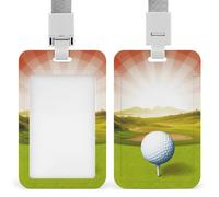Porta badge sportivo da golf, in plastica rigida, per carte d'identità e carte di credito e chiavi di prossimità