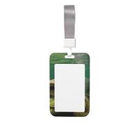 Porta badge subacqueo a forma di pesce gatto con cordino verticale in plastica con finestra trasparente, protezione impermeabile per carte d'identità, custodia per badge da lavoro, per infermieri