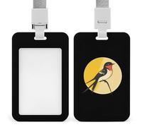 Porta badge Swallow The Sun Bird con cordino, porta badge verticali per insegnanti, funzionari e viaggiatori.