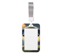 Porta badge UFO per carte di atterraggio. Materiale ABS resistente, display trasparente per documenti, adatto per ufficio, eventi, riunioni, facile identificazione.