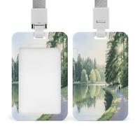 Porta badge Vancouver Stanley Park stampato verticale porta badge adatto per ufficio scuola ID Card Proximity Key Card Patente di guida e pass