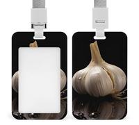 Porta badge verticale con aglio grezzo, impermeabile, con cordino staccabile resistente, per insegnanti di fabbrica e ufficio