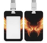 Porta badge verticale con ali ad angolo di fuoco, impermeabile, con cordino staccabile resistente, per insegnanti di fabbrica in ufficio