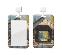 Porta badge verticale con bobina Albany coperto a ponte porta badge con bobina scorrevole, porta badge in plastica rigida, porta badge in plastica rigida, porta badge per infermieri e ufficio