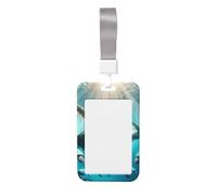 Porta badge verticale con tartarughe marine, nuoto subacqueo, con pellicola trasparente