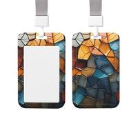 Porta badge verticale in plastica per carte di credito, frammenti porta badge con cordino porta carte d'identità, porta badge impermeabile, bobina per badge da lavoro, per personale d'ufficio