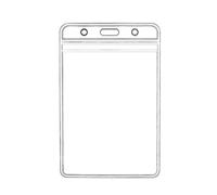 Porta badge verticale KINGSUM, in plastica trasparente, impermeabile e sigillabile, adatto per RFID/prossimit /badge magnetici o carte di credito